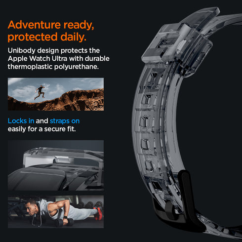 Spigen Apple Watch Ultra 3/2/1 (49mm) Capa + Pulseira – Rugged Armor Pro